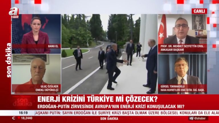 ANKASAM Başkanı Prof. Dr. Mehmet Seyfettin Erol’un Erdoğan-Putin Zirvesi Hakkındaki Değerlendirmeleri A Haber’de Yayınlandı