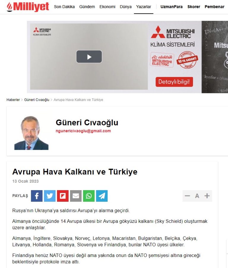 Milliyet Gazetesi’nden ANKASAM’a Atıfta Bulunuldu