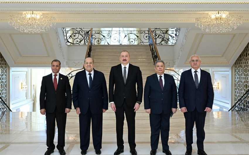 Azerbaycan Cumhurbaşkanı İlham Aliyev, Mısır Senato Başkanı’nı kabul etti-compressed